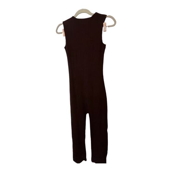 Sans Faff Bell Pedal Pusher Ribbed Jumpsuit Sleeveless Square Neck Y2K Summer S - Picture 11 of 14
